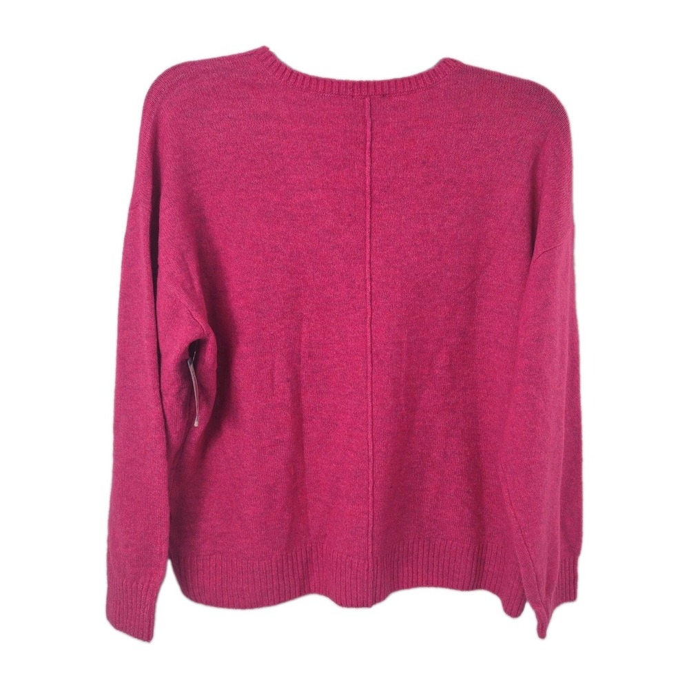 Vince Camuto Large Women's Pullover V-neck Paradox Pink Marled Sweater NWT $69 - Picture 3 of 7